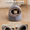 Enclosed Plush Pet Bed with Carry Handle