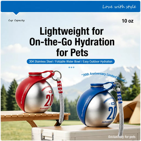 Portable Stainless Steel Pet Water Bottle