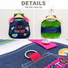 Denim-Style Nylon Pet Harness with Optional Leash for Small Pets