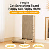 L-Shaped Vertical Kraft Paper Cat Scratcher for Cats