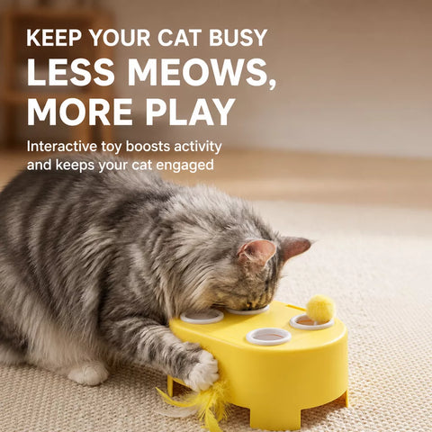 Interactive Electric Cat Toy with Feather Attachment