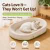 Oval Cat Scratcher with Integrated Lounge Bed