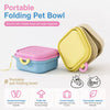Collapsible Double Pet Bowl with Treat Tray