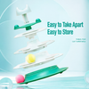 Interactive Cat Spinner Toy with Feather Wand and Colorful Balls