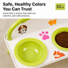 Raised Ceramic Double Pet Bowl Set