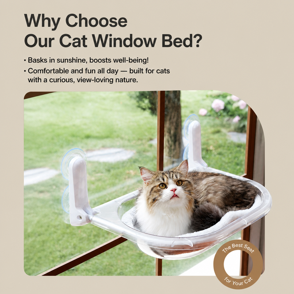 Transparent Foldable Capsule-Style Cat Window Hammock