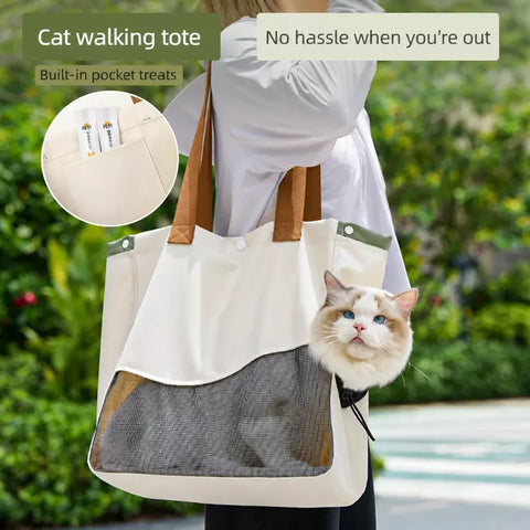 Adjustable Canvas Pet Carrier for Cats and Dogs