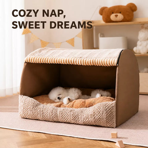Covered Dog House Bed for Dogs