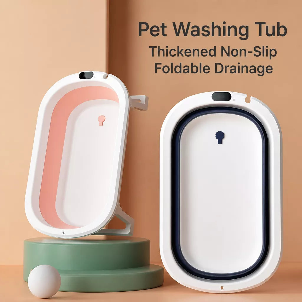 Pet Bath Tub with Drain for Small to Medium Dogs & Cats