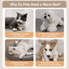 Semi-Enclosed Waterproof Pet Bed with Washable Cover