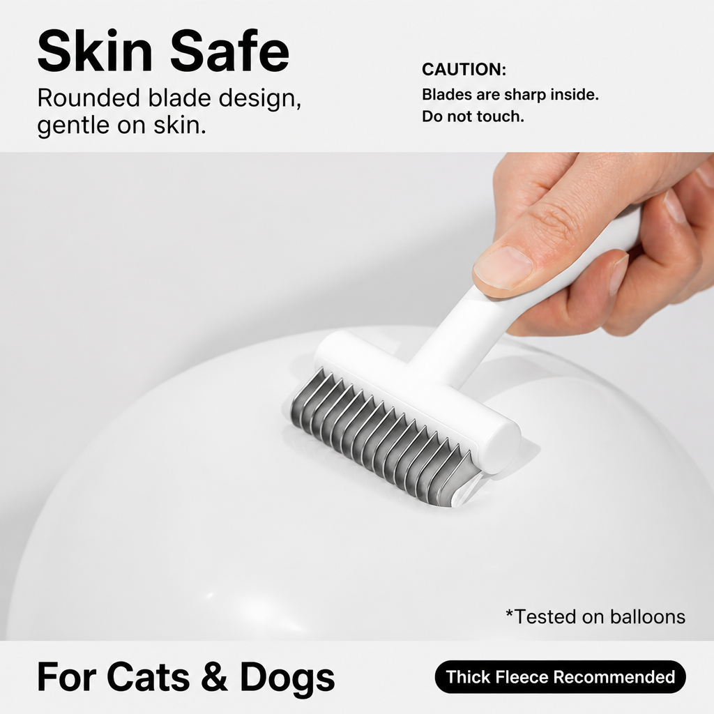 Pet Detangling, Deshedding & Thinning Comb for Cats and Dogs