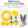 Interactive Dog Toys with Frisbee, Tug Rings and Floating Ball - p-00018