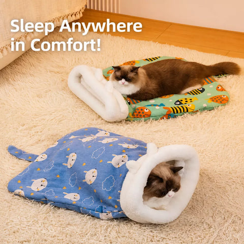 Covered Pet Tent Bed with Tunnel Opening p-05968