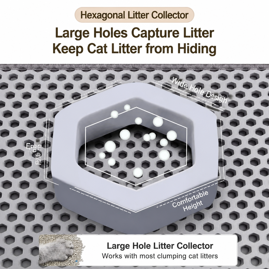 Double-Layer Cut-to-Fit Cat Litter Mat