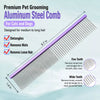 Cat & Dog Grooming Comb for Detangling and Loose Fur