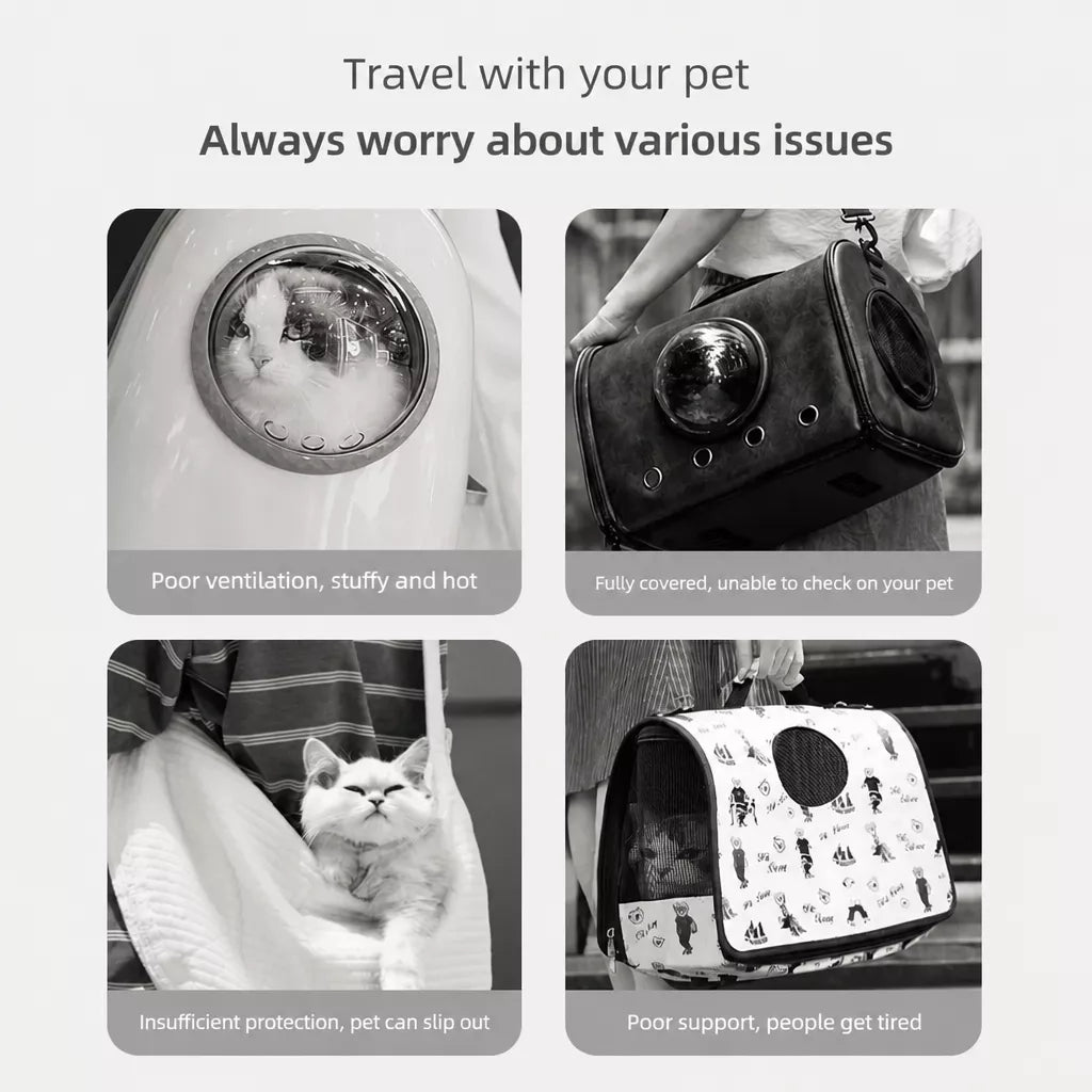 Adjustable Canvas Pet Carrier for Cats and Dogs