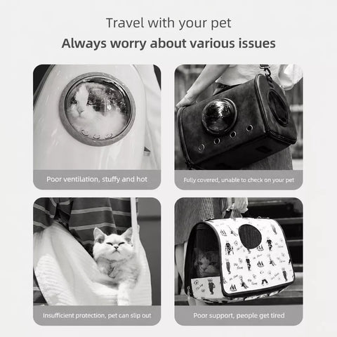 Adjustable Canvas Pet Carrier for Cats and Dogs