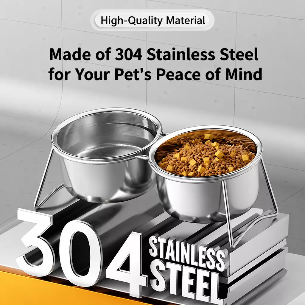 Elevated Stainless Steel Pet Bowl Stand