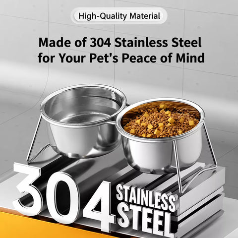 Elevated Stainless Steel Pet Bowl Stand