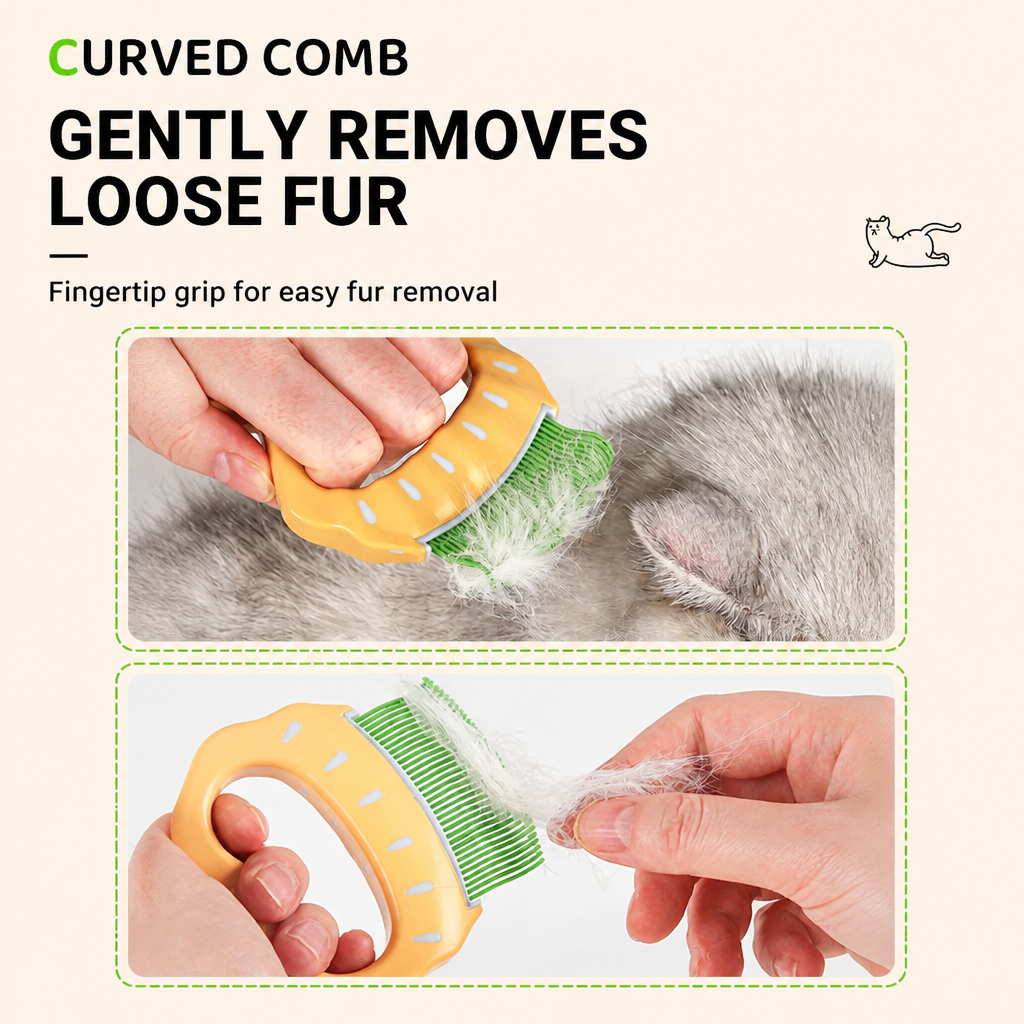 Shell-Shaped Grooming Comb for Cats and Dogs