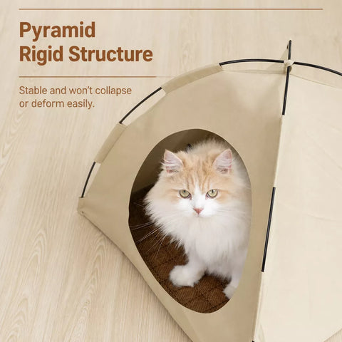 Portable Enclosed Tent Bed for Cats and Small Dogs