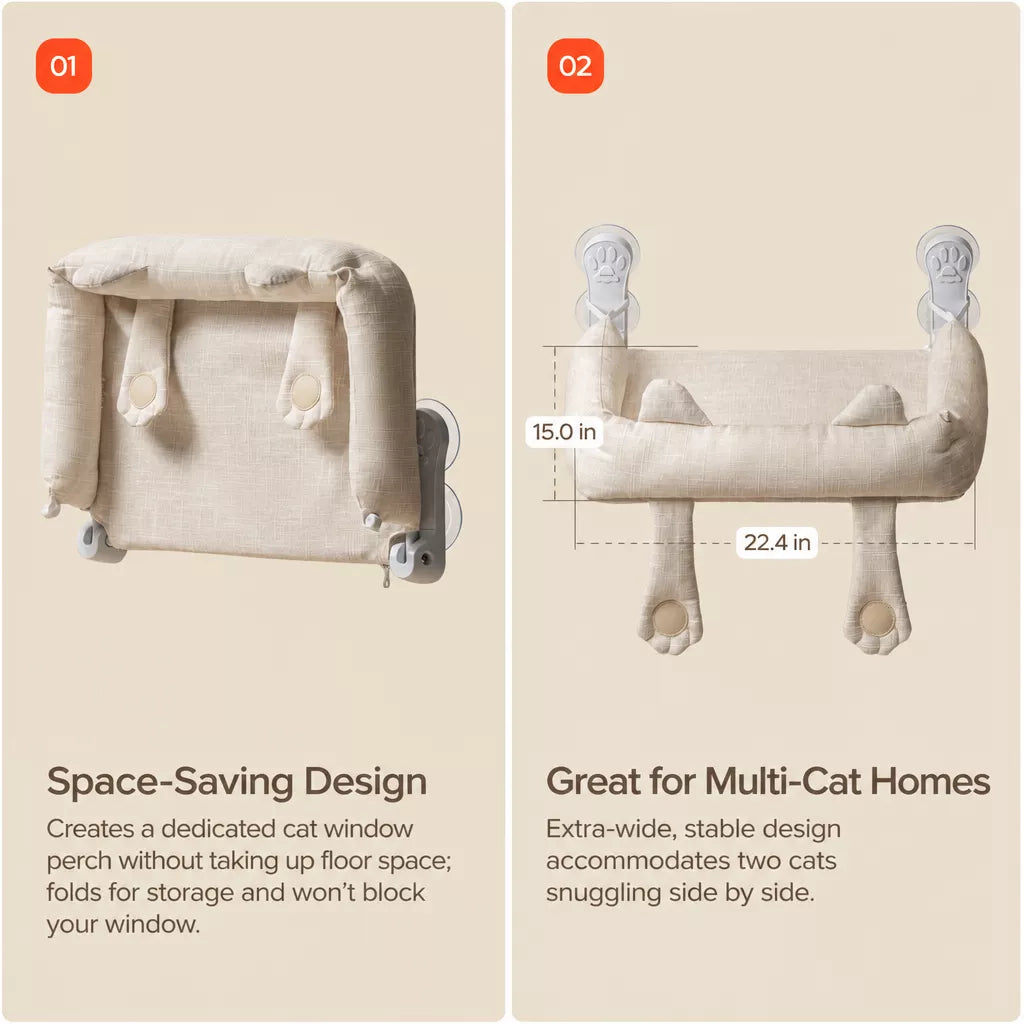 Cat Window Hammock with Suction Cups