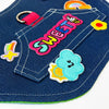 Denim-Style Nylon Pet Harness with Optional Leash for Small Pets