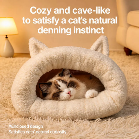 Covered Pet Tent Bed with Tunnel Opening p-05968