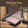 Indoor Dog Crate with Separate Toilet Area for Small Dogs