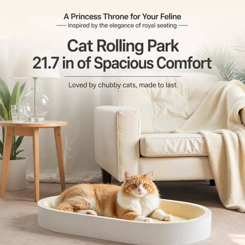 Oval Corrugated Cardboard Cat Scratcher Lounge for Cats
