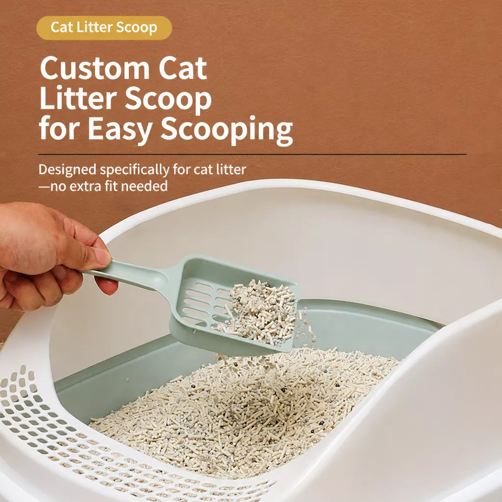 Semi-Enclosed Cat Litter Box with High Sides p-05678