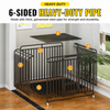 Reinforced Metal Dog Crate with Integrated Toilet Area