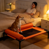 Elevated Faux Leather Pet Bed - p-00149