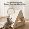 Triangular Cardboard Cat Scratcher Hideaway