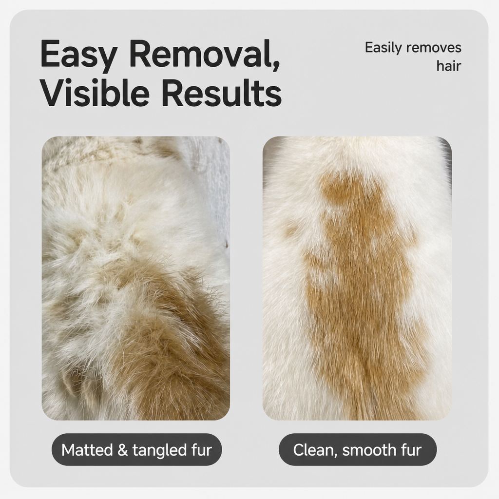 Curved-Tooth Thinning Comb for Cats & Dogs