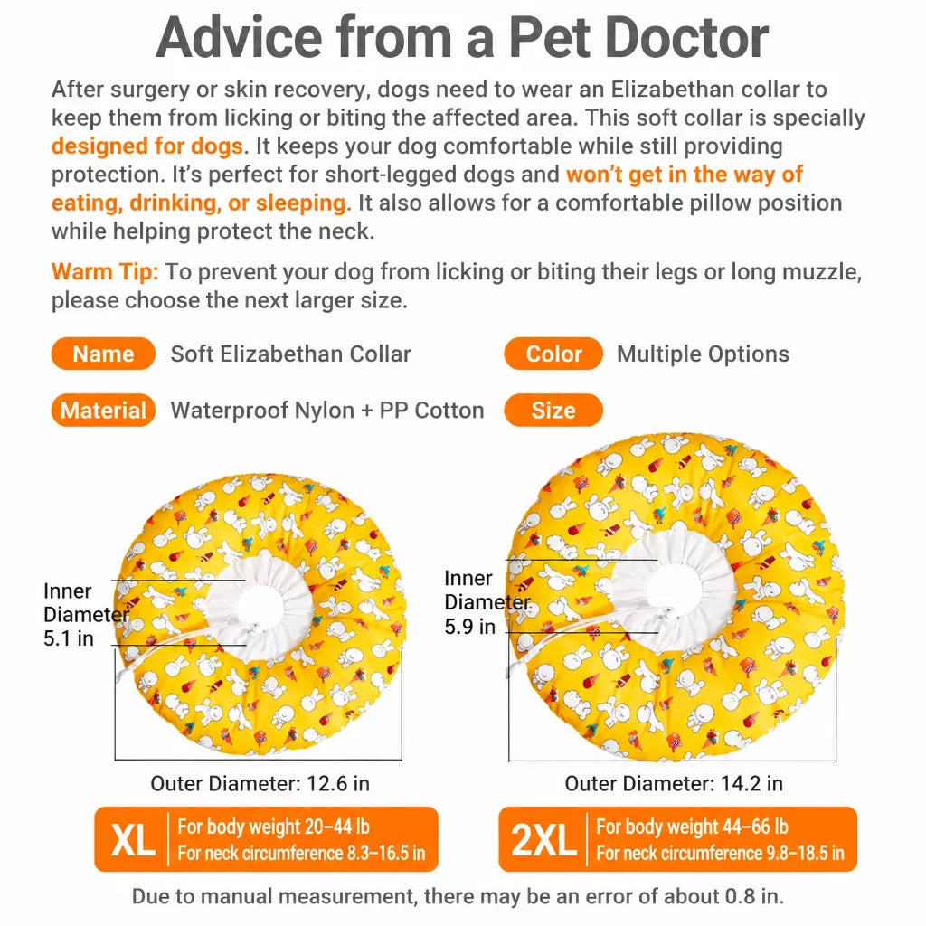 Soft Recovery Collar for Dogs