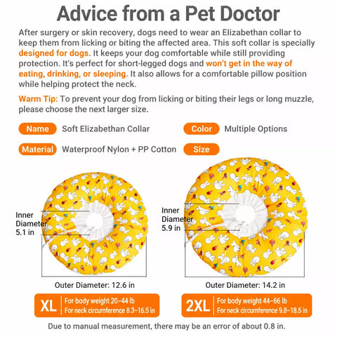 Soft Recovery Collar for Dogs