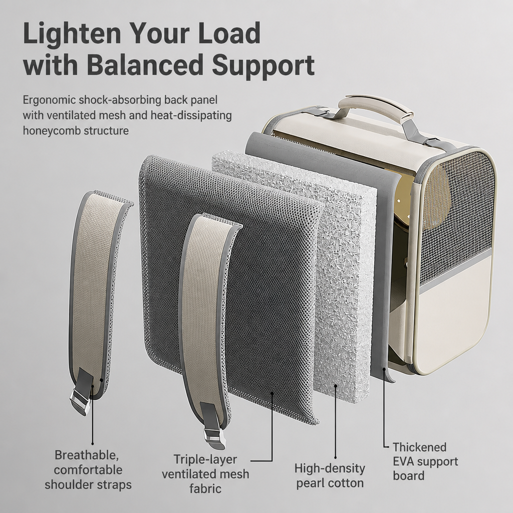 Space Capsule Pet Carrier Backpack for Cats & Small Dogs