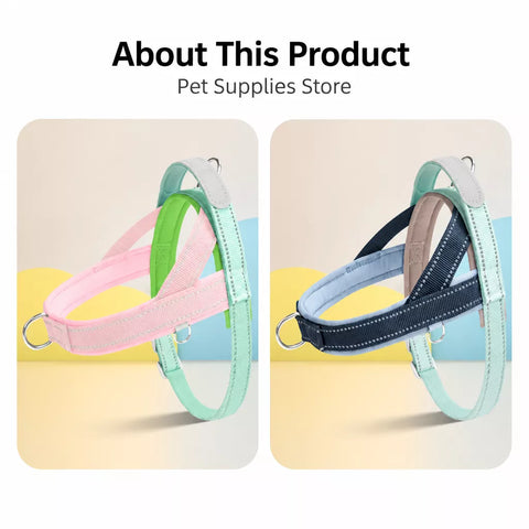 Vest-Style Nylon Dog Harness with Round Rope Leash