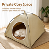 Semi-Enclosed Tent Pet Bed for Cats and Dogs - p-00086