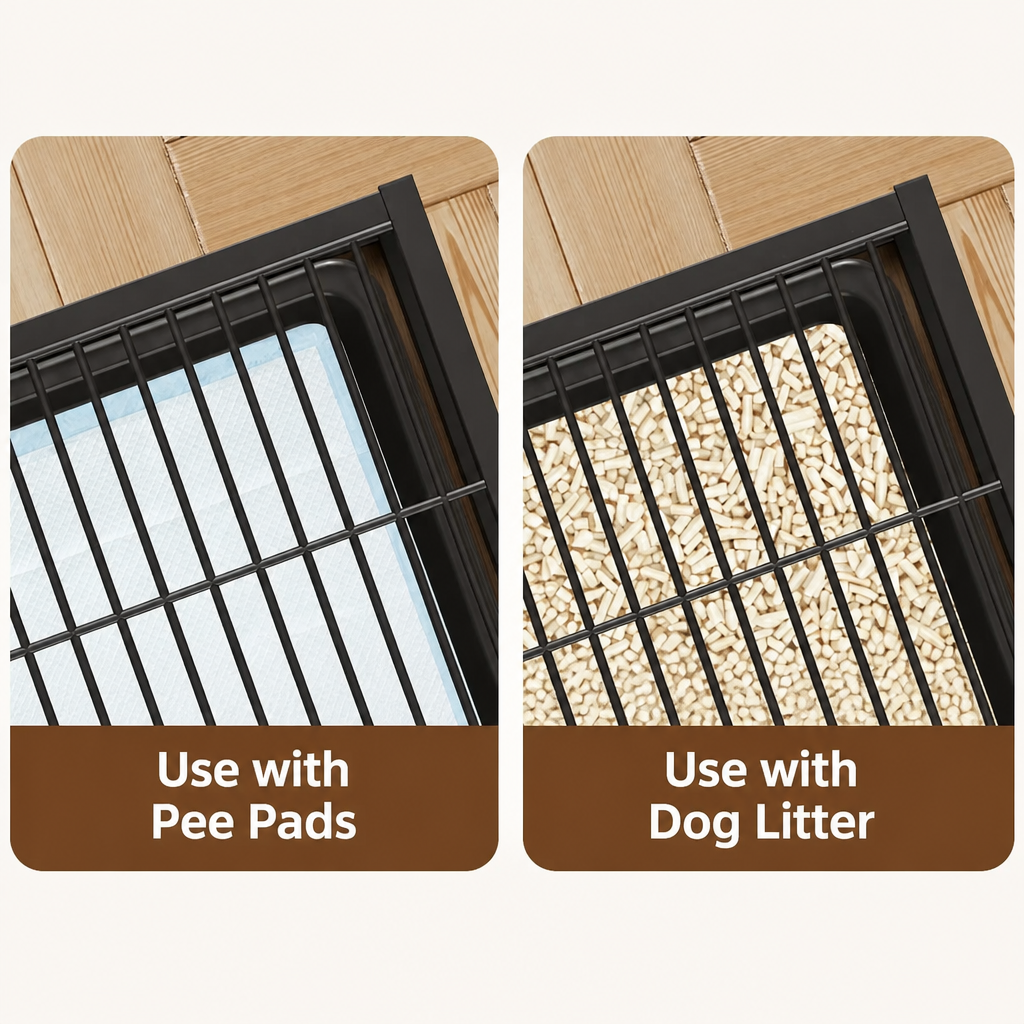 Drawer-Style Dog Potty Tray