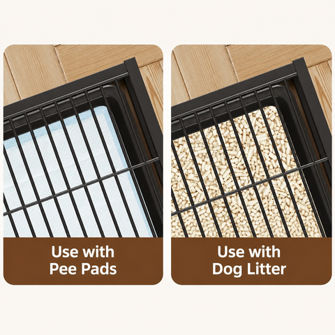 Drawer-Style Dog Potty Tray