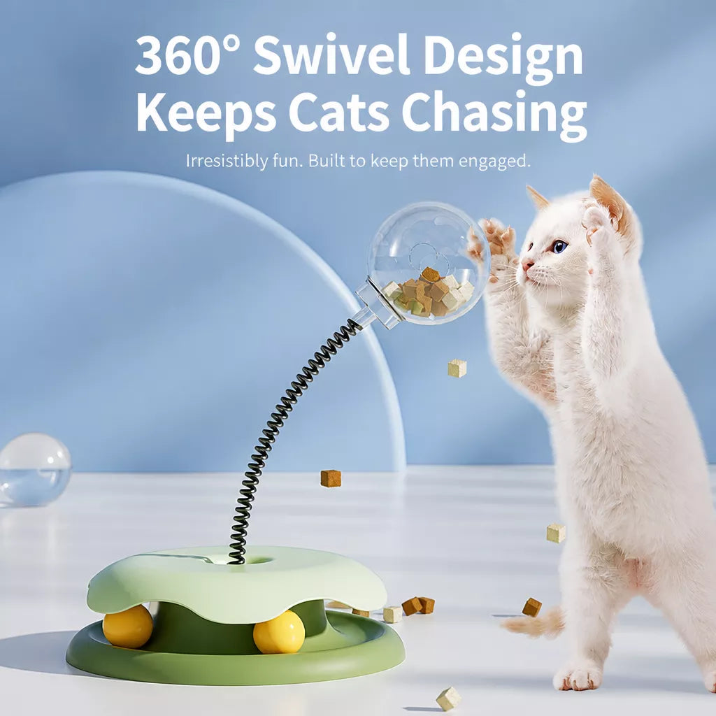Interactive Cat Treat Spinner Toy