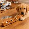 Sausage-Shaped Squeaky Dog Toy for Tug and Interactive Play