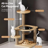 Wooden Space Capsule Cat Tree with Scratching Post