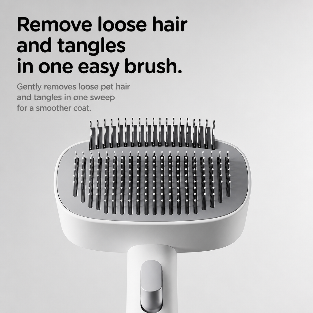 2-in-1 Deshedding & Detangling Comb for Cats and Dogs