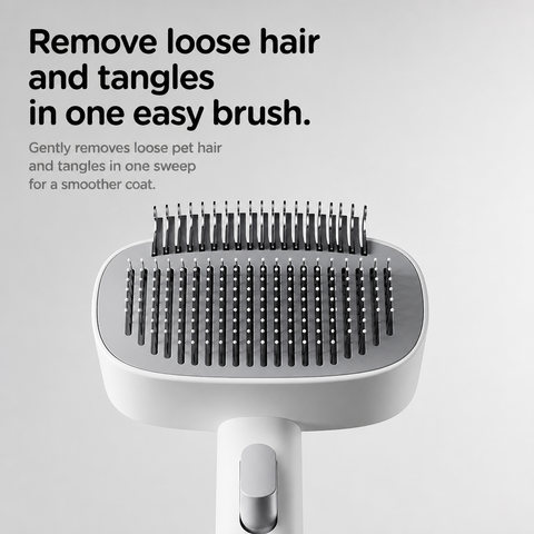 2-in-1 Deshedding & Detangling Comb for Cats and Dogs
