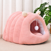 Semi-Enclosed Tunnel Fleece Cat Bed