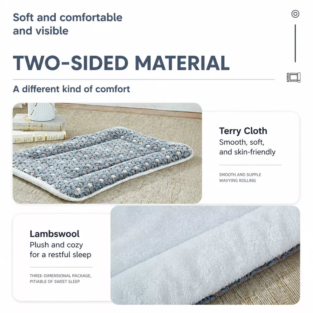 Three-Layer Pet Bed Mat for Dogs & Cats
