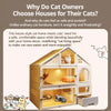 Multi-Level Indoor Cat House with Litter Box Area